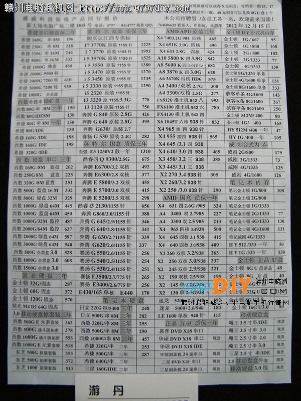 20121215ոʢCPU Ӳ ڴ汨
