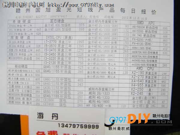 20121216ոݹӯCPU Ӳ ڴ汨
